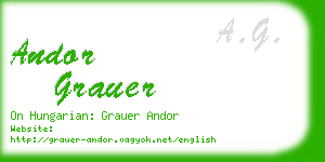 andor grauer business card